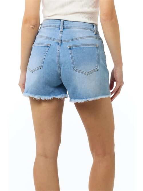 Shorts di jeans sfrangiato LOVEme | TD-12887/Blue Jeans